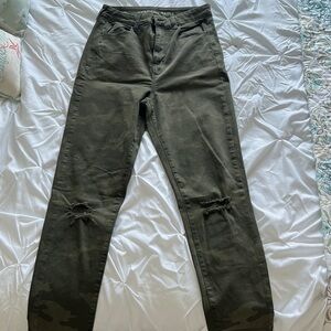 American eagle army print skinny jeans